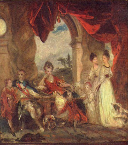 Sir Joshua Reynolds Portrat des Vierten Herzogs von Marlborough und seiner Familie china oil painting image